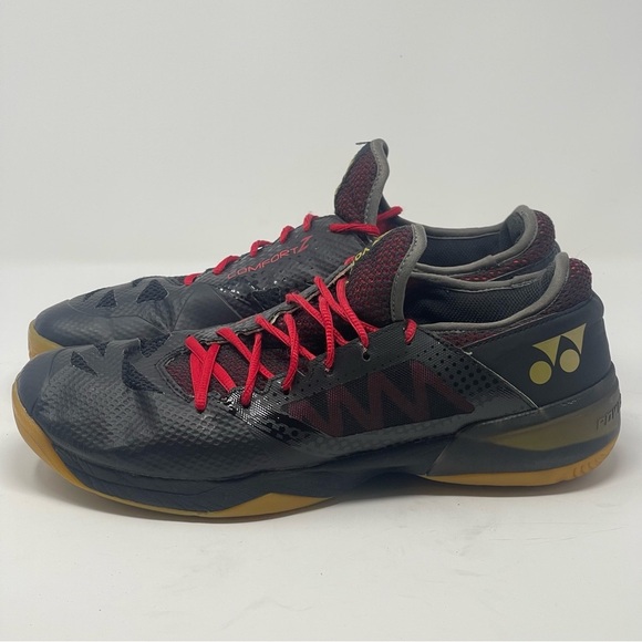 Yonex Comfort Z2 Badminton Shoes Mens 12 Black Red Power Cushion Lace Up main image 13